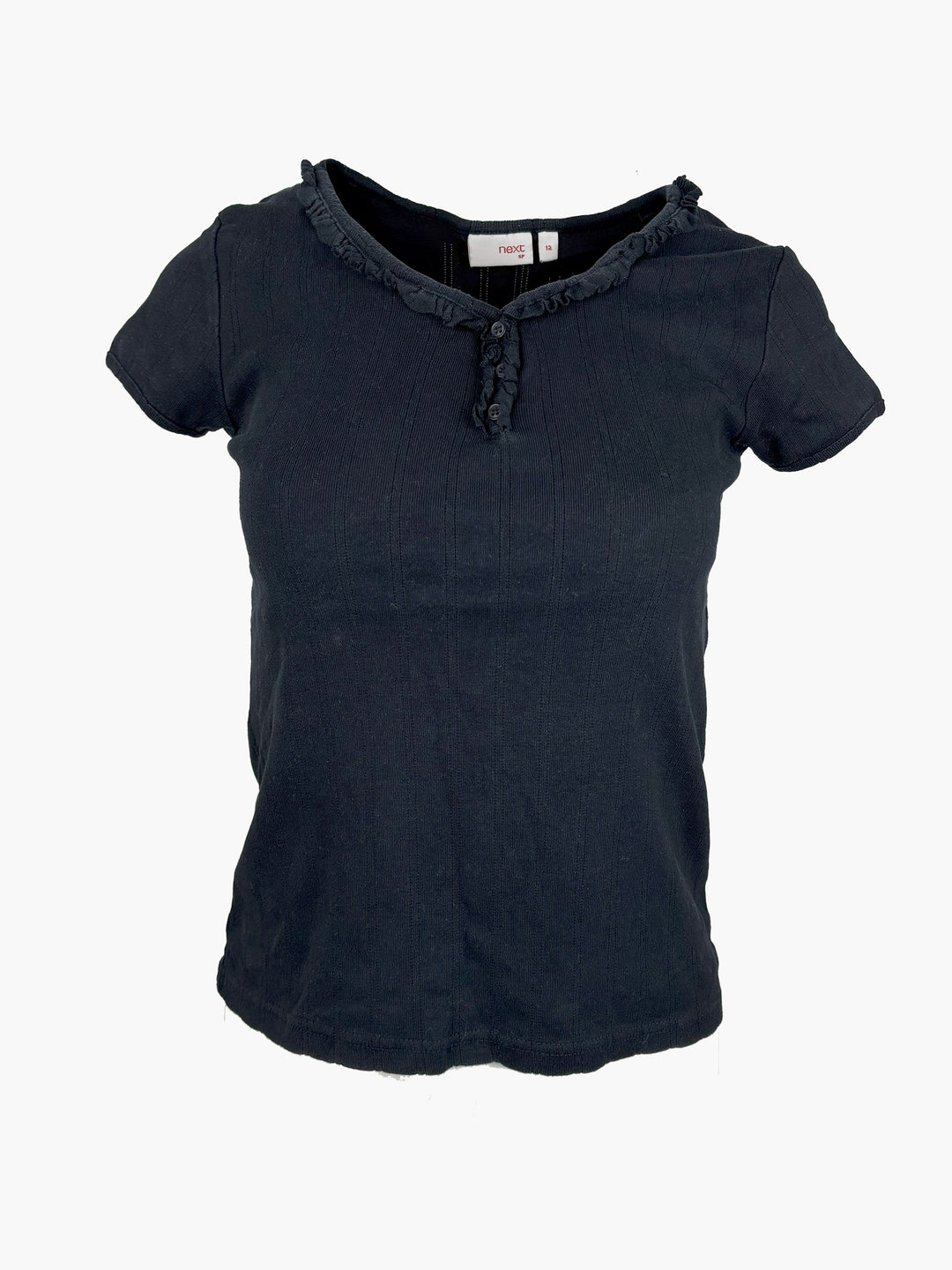 NEXT Damen T-Shirt Größe L Schwarz Kurzarm