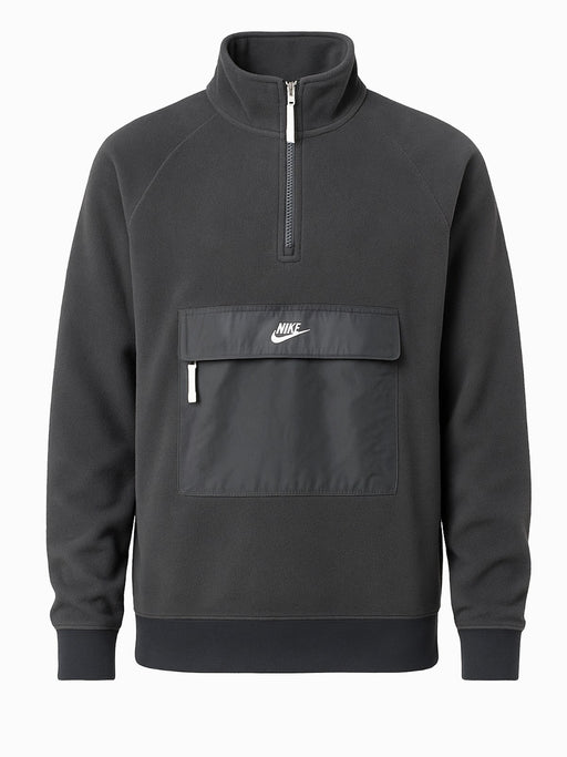 Nike Herren Fleece Half Zip Pullover Größe L Schwarz Top Zustand0