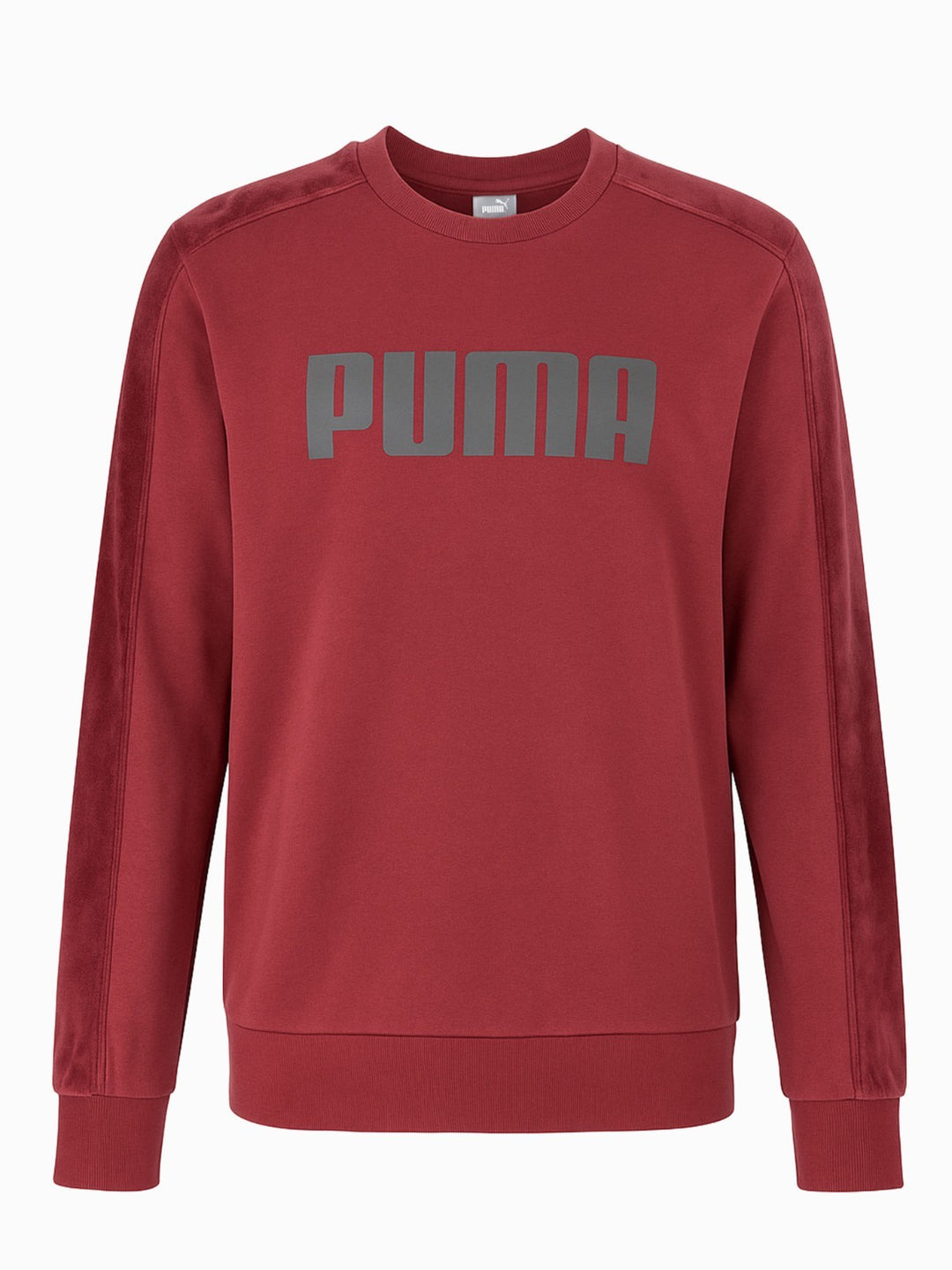 Puma Sweatshirt L Herren Burgunderrot Velours Schultern sehr gut0