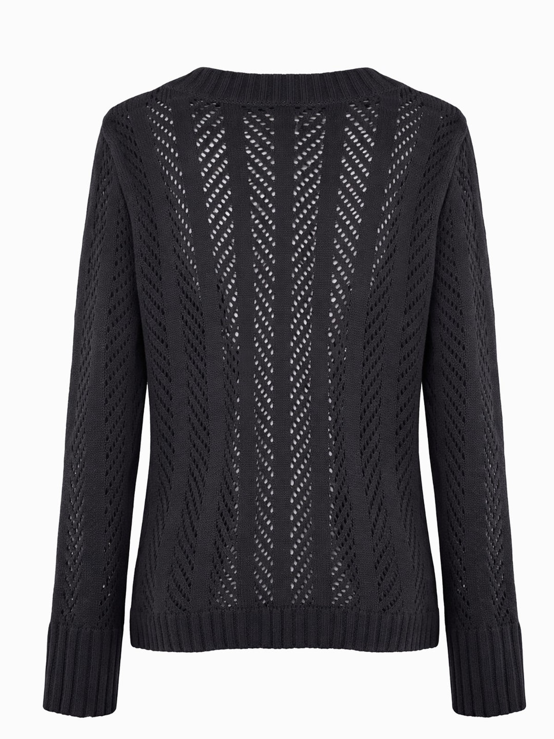 Fairfield Strickjacke Damen Schwarz Lochmuster Gr. XL (42) – Sehr guter Zustand1