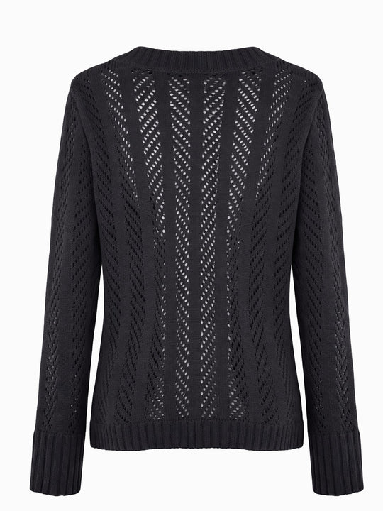 Fairfield Strickjacke Damen Schwarz Lochmuster Gr. XL (42) – Sehr guter Zustand1