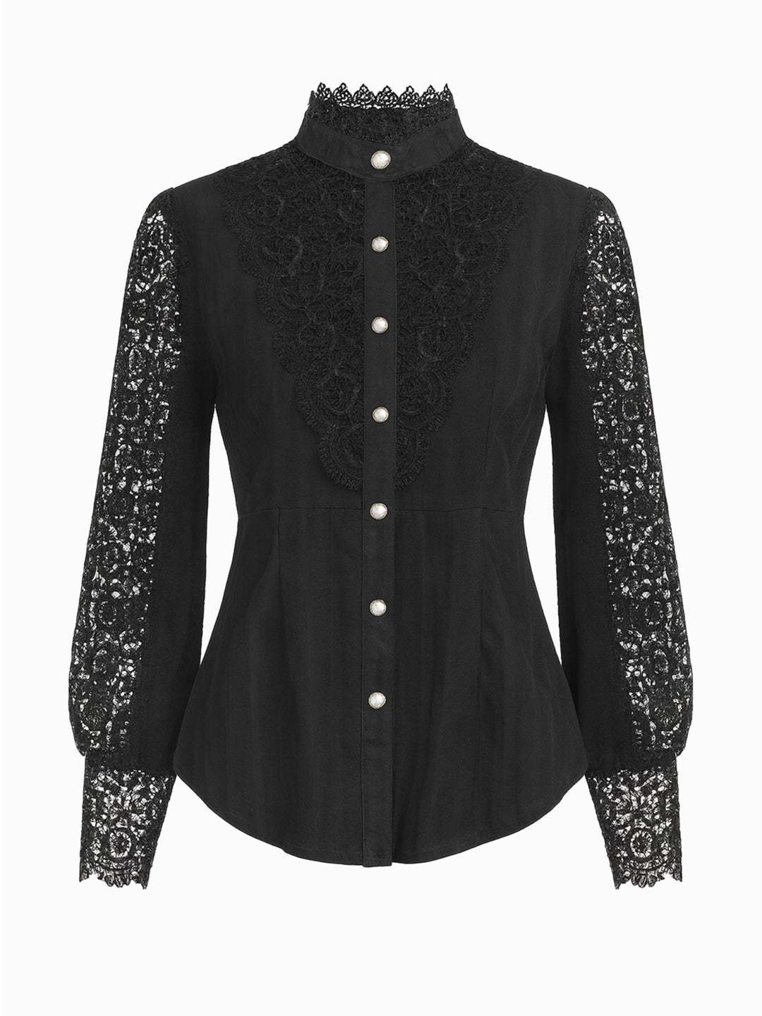 Surwenyue Spitzenbluse Schwarz M Elegante Damenbluse mit Spitze0