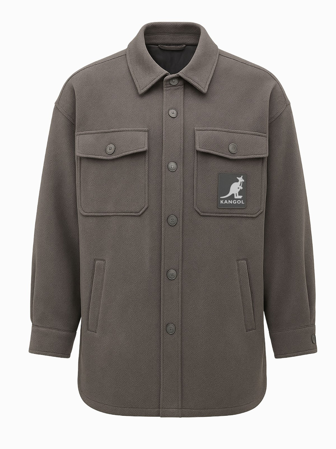 Kangol x H&M Overshirt Hemdjacke XL Grau Schwarz Herren Übergangsjacke0