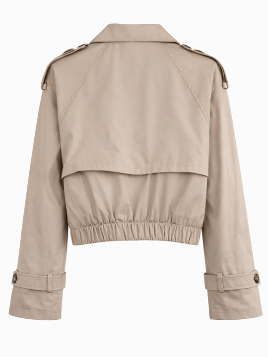 Bershka Cropped Trenchjacke Damen Beige Gr. S (36) – Sehr guter Zustand1
