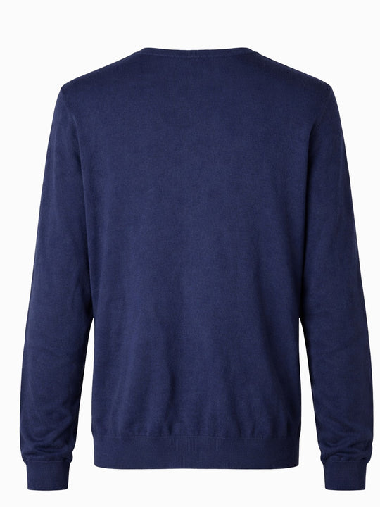 Ralph Lauren Pullover Herren XL Marineblau V-Ausschnitt Logo Baumwolle1