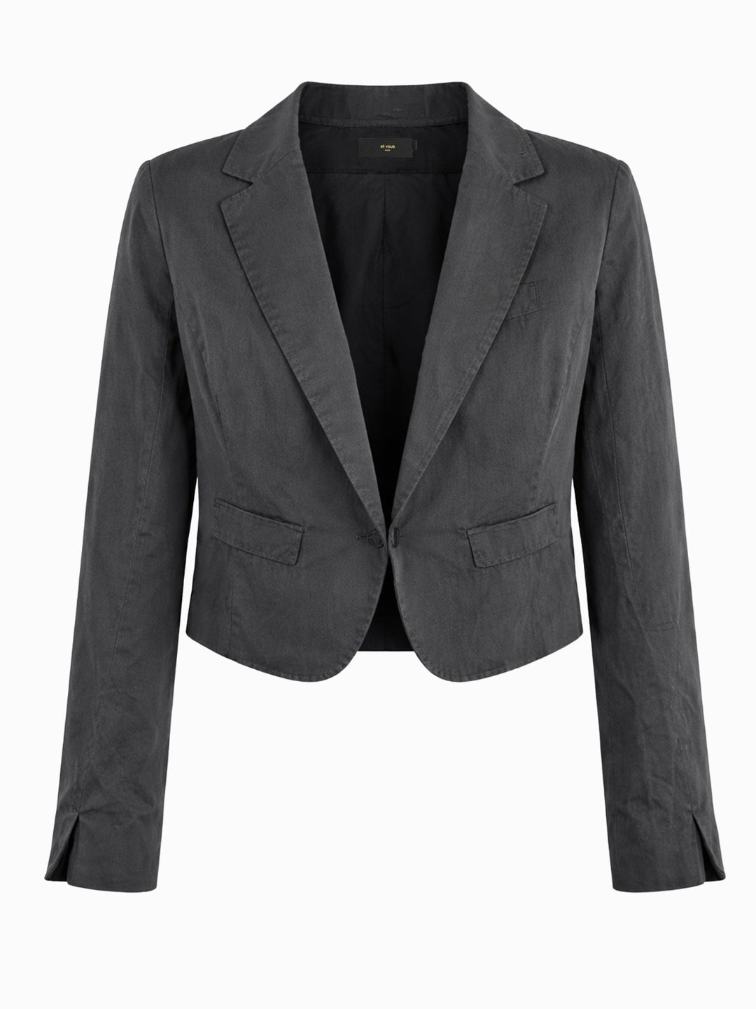 Et Vous Paris Cropped Blazer Damen Schwarz/Grau Gr. S (36) – Sehr guter Zustand0