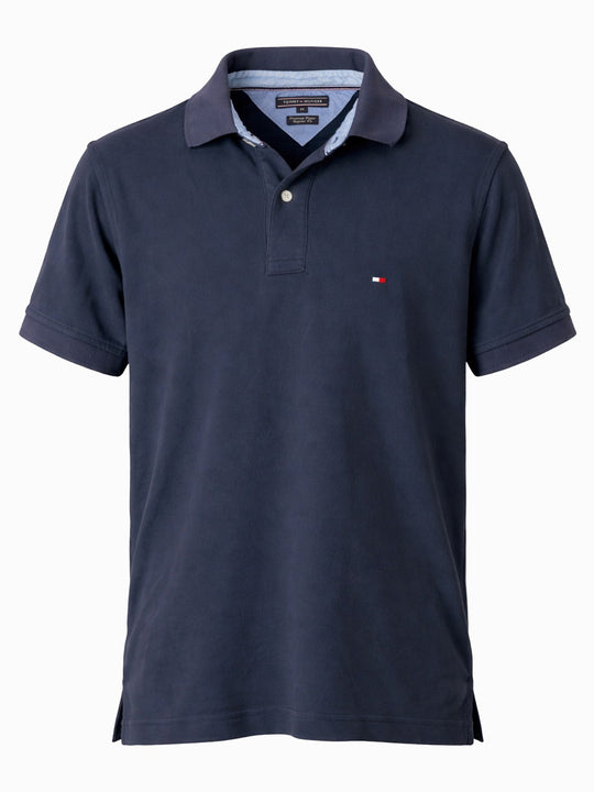 Tommy Hilfiger Poloshirt Herren M Marineblau Premium Piqué Regular Fit0