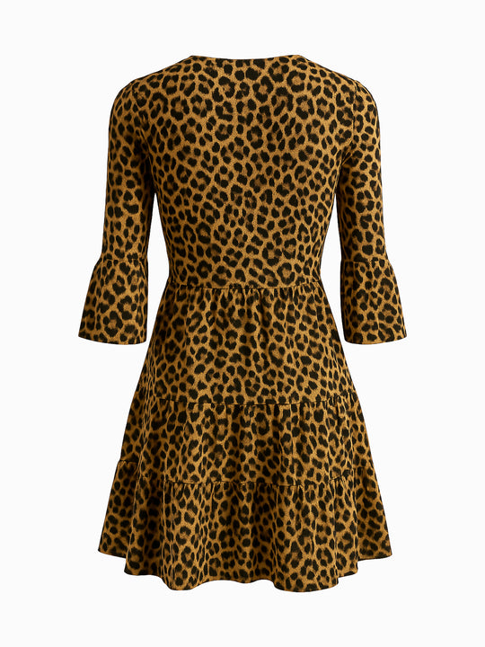 NA-KD Kleid mit Leopardenmuster – XS
