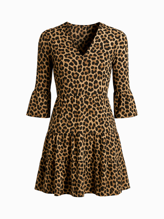 NA-KD Kleid mit Leopardenmuster – XS