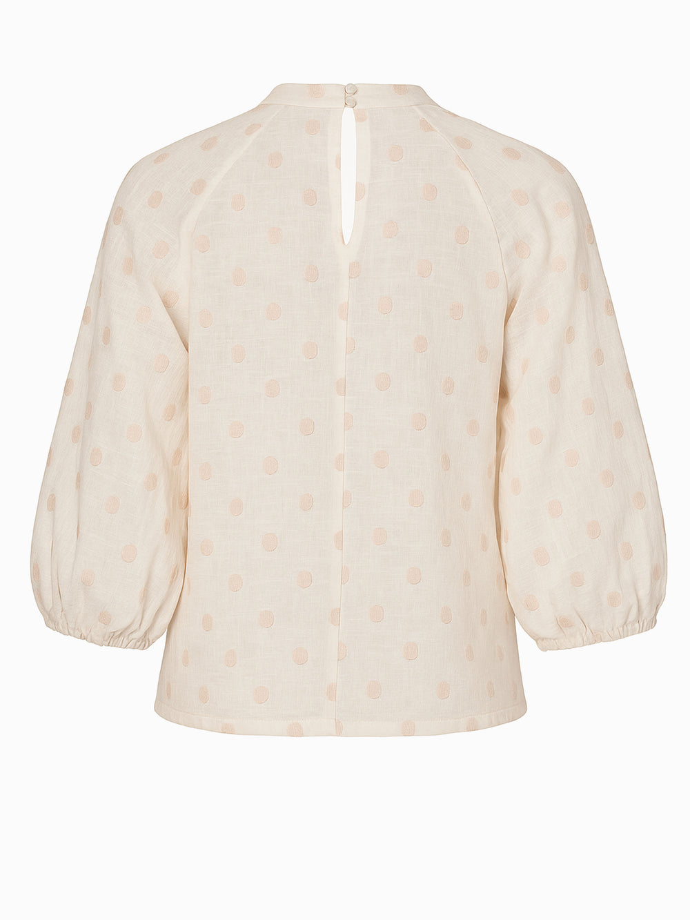 Reserved Bluse Weiß/Gold Größe M Baumwolle Ballonärmel