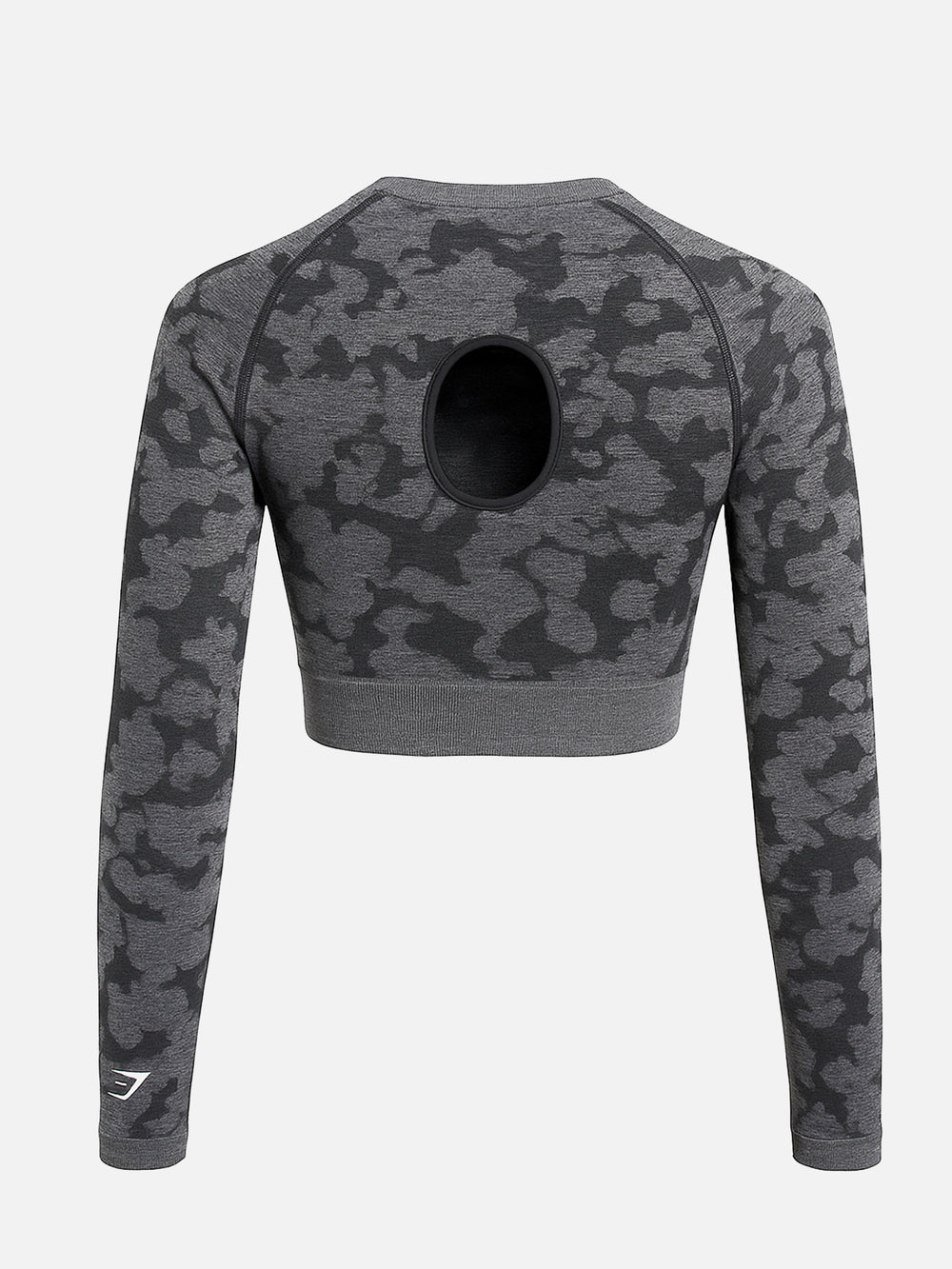 Gymshark Crop Longsleeve Grau Schwarz S