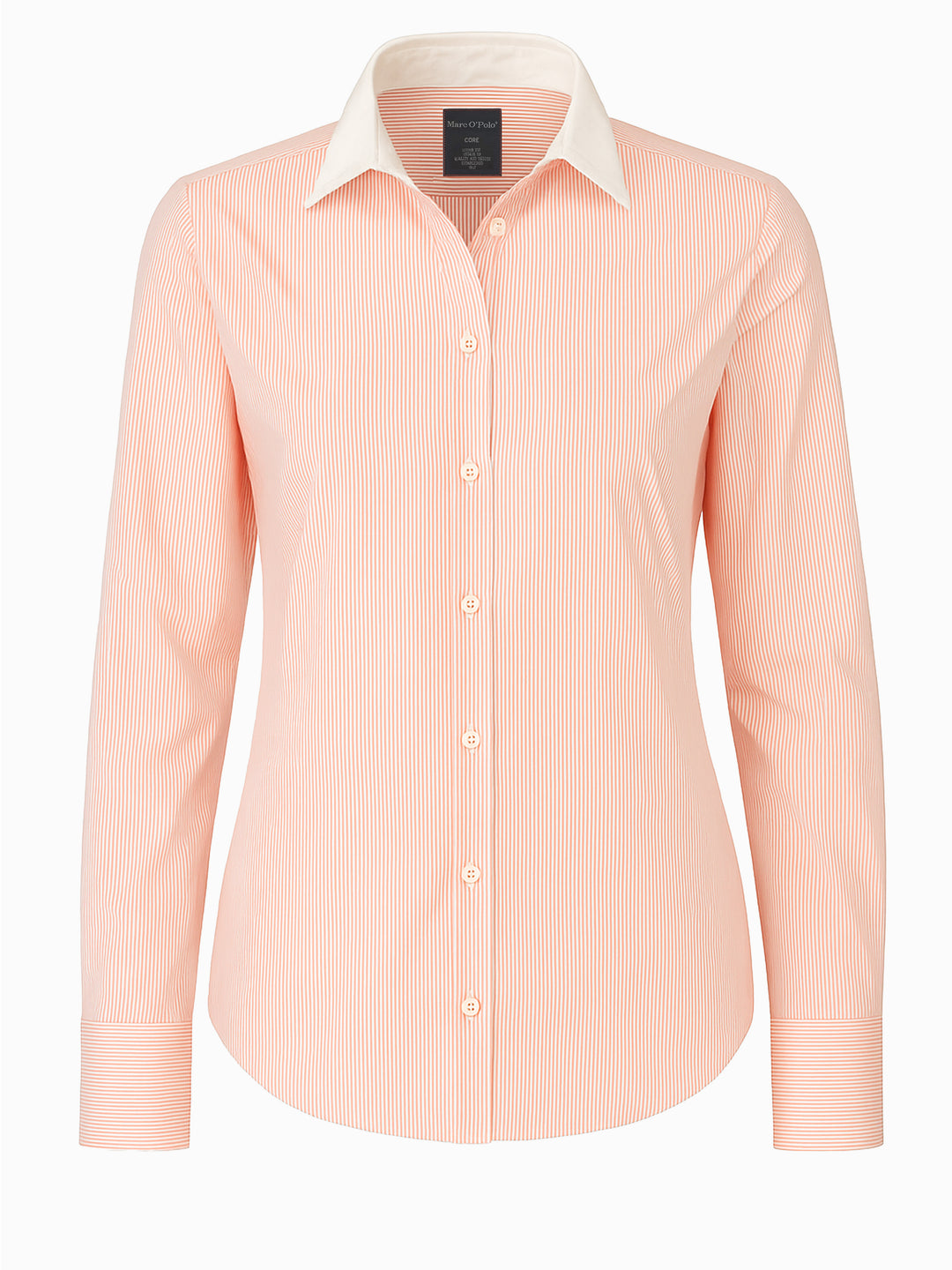 Marc O'Polo Damen Hemd L 40 Weiß Rot Gestreift Langarm Business