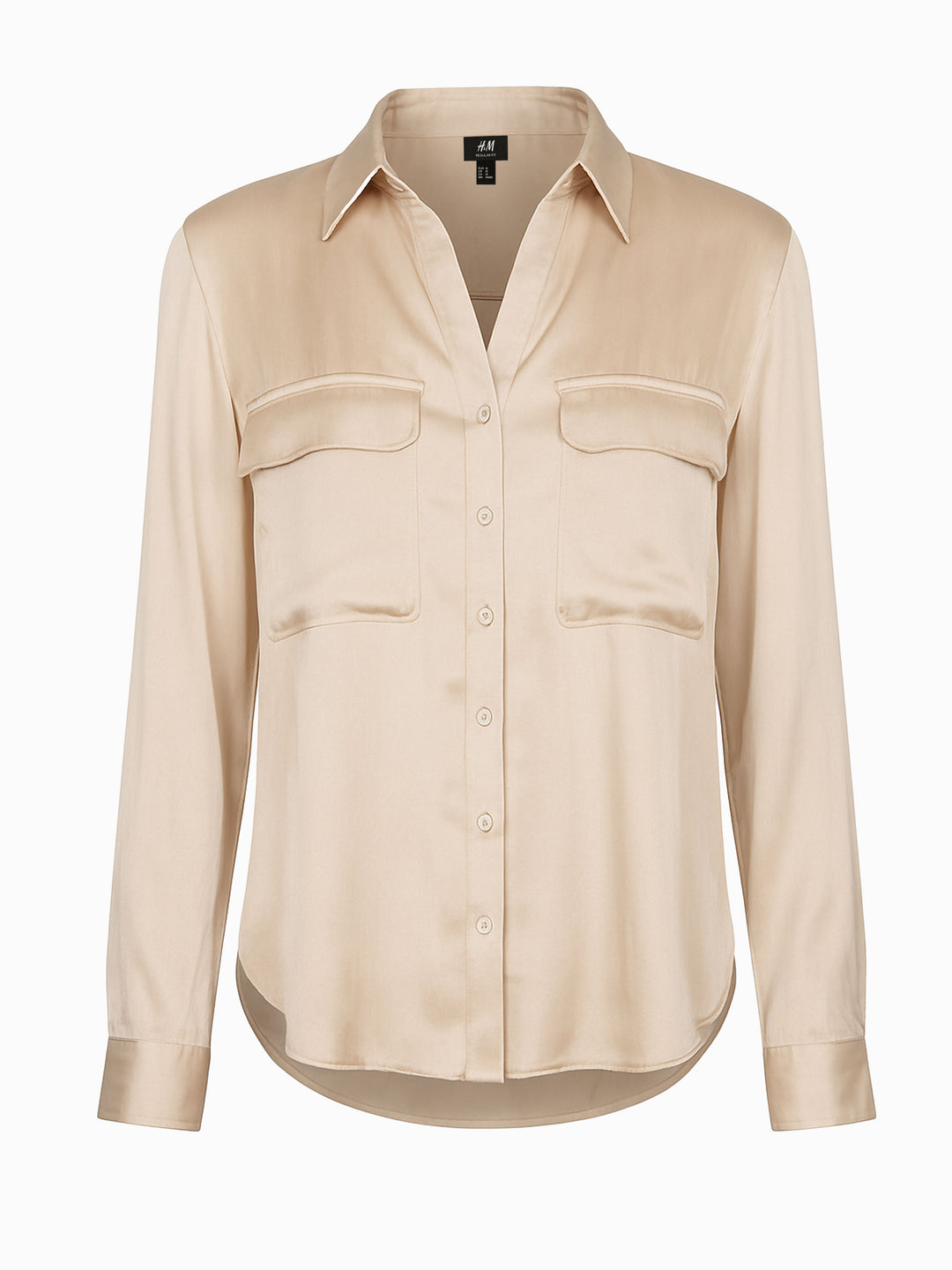 H&M Satinbluse in Champagner  Größe M