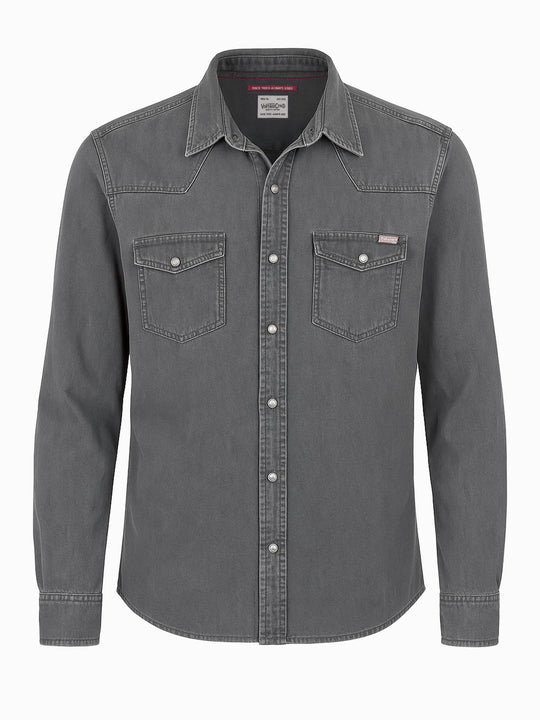 Jack & Jones Vintage Denim Hemd Grau Größe M Langarm  Western Style