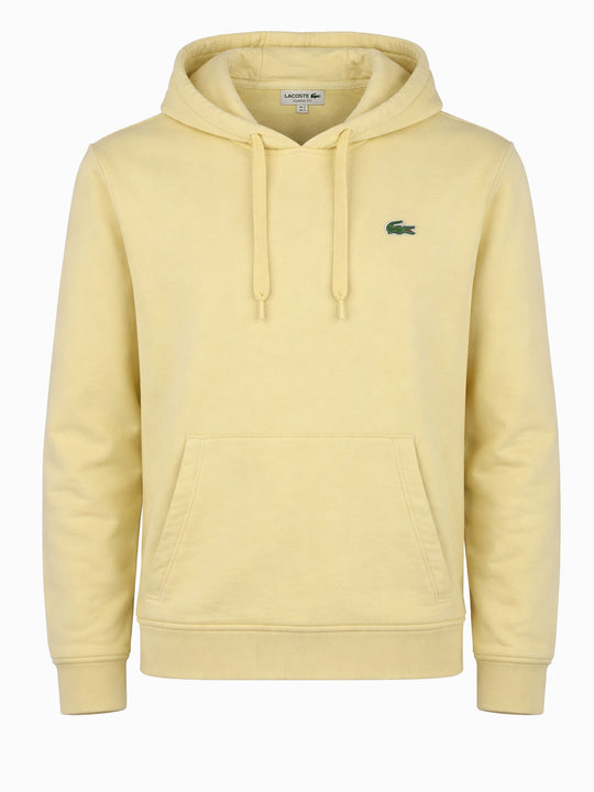 Lacoste Hoodie Damen Herren Gr. S Gelb Kapuzenpullover Classic Fit
