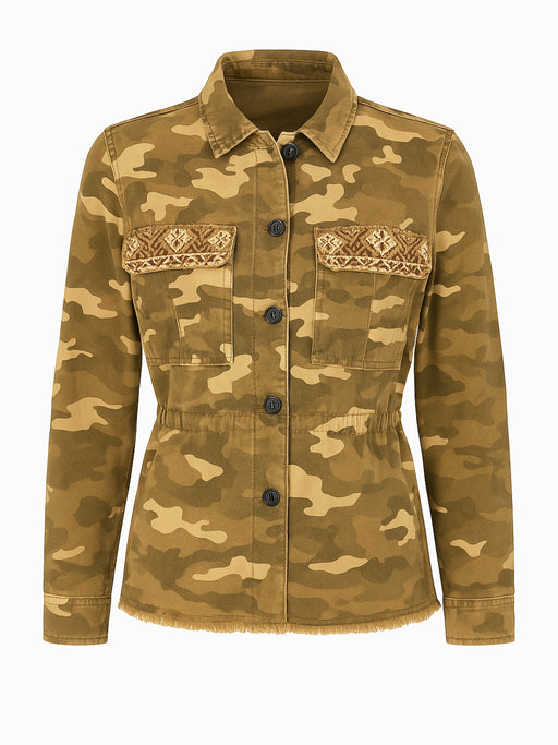 Bershka Jacke M Camo-Style Khaki