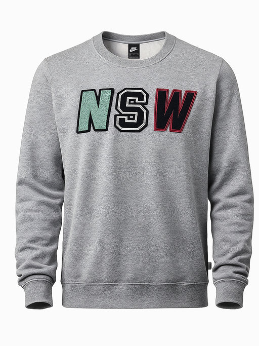 Nike NSW Sweatshirt Grau Größe M – Logo Crewneck