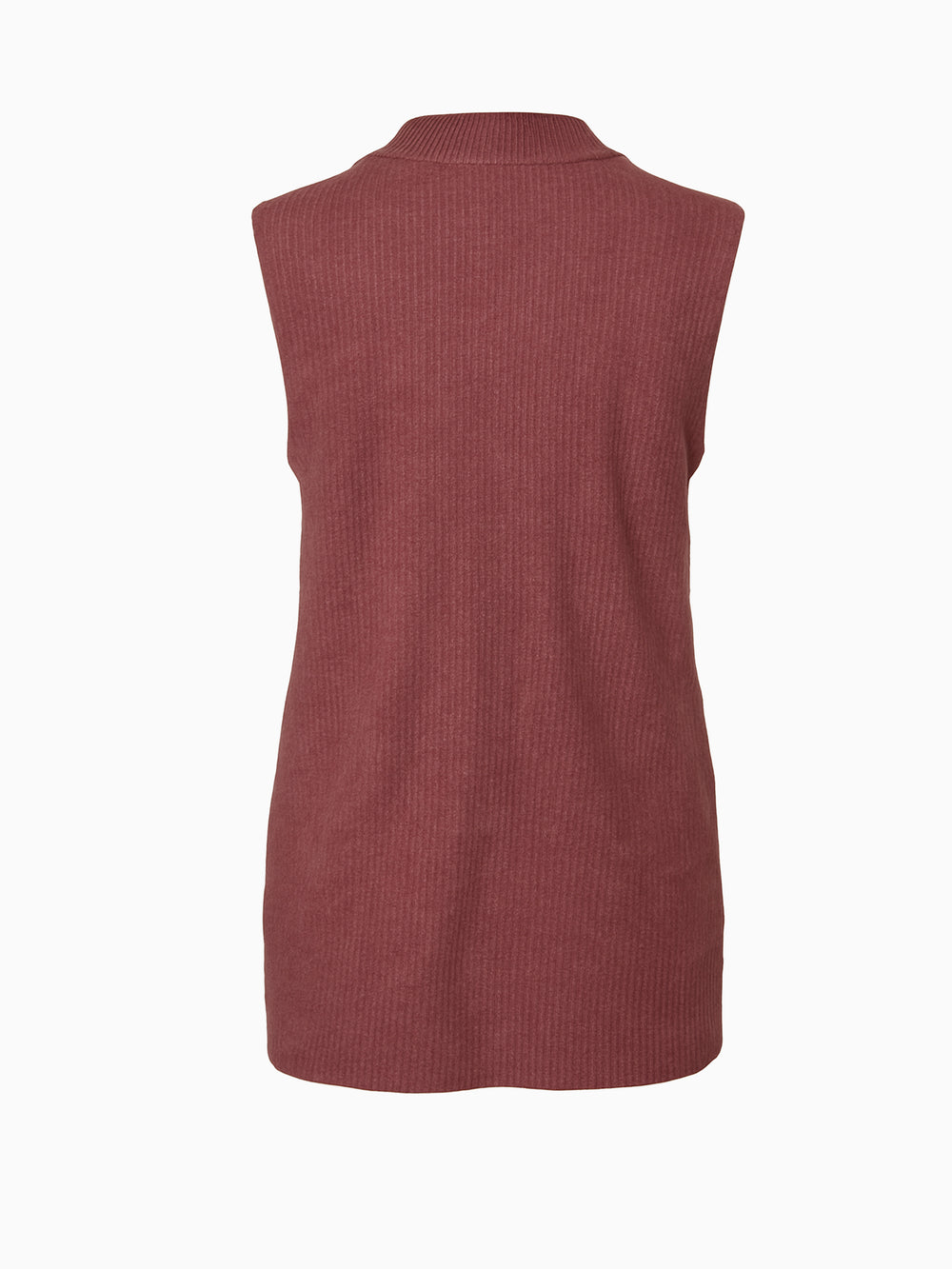 Stricktop ohne Ärmel in Burgunderrot – ONLY, Größe XS
