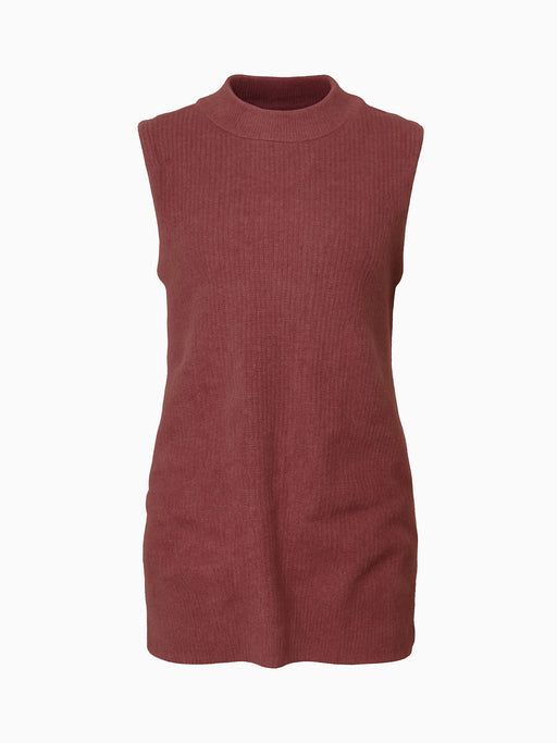 Stricktop ohne Ärmel in Burgunderrot – ONLY, Größe XS