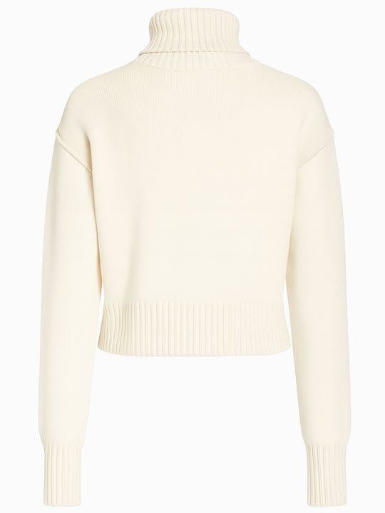 Calvin Klein Jeans Rollkragenpullover Creme S 36 Damen Strickpullover