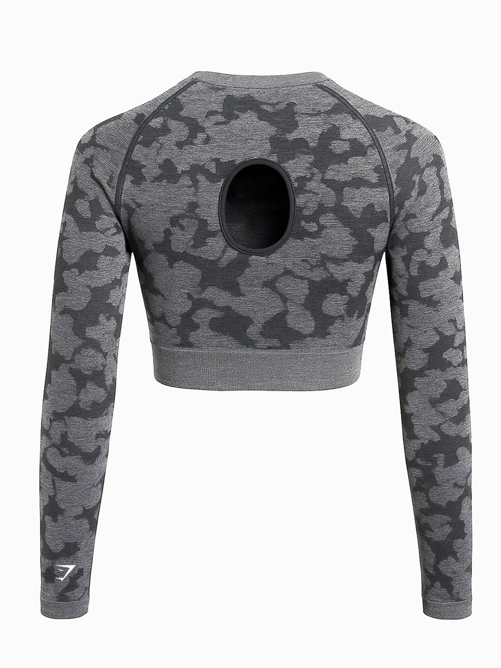 Gymshark Crop Longsleeve Grau Schwarz S