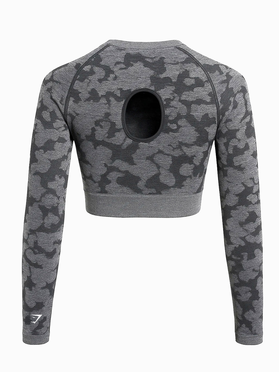 Gymshark Crop Longsleeve Grau Schwarz S