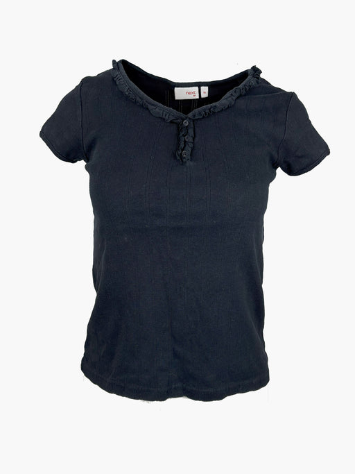 NEXT Damen T-Shirt Größe L Schwarz Kurzarm