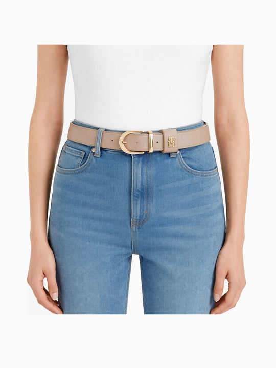 Tommy Hilfiger Gürtel 70 Creme/Weiß – Neu mit Etikett