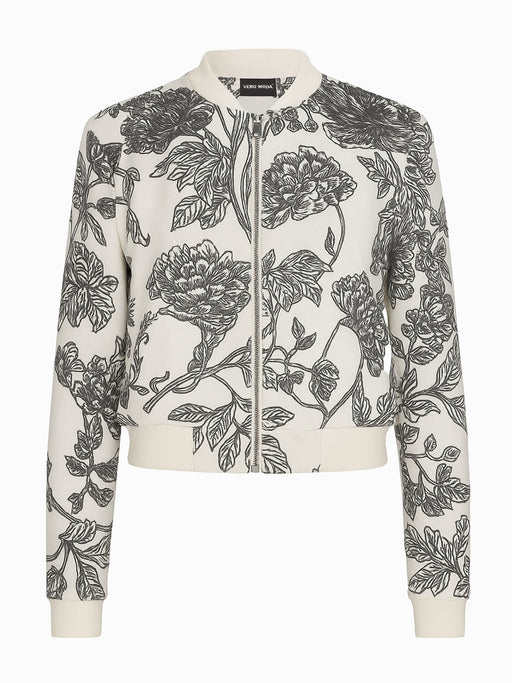 Vero Moda Jacke XS Creme Floral Print Leicht Sehr guter